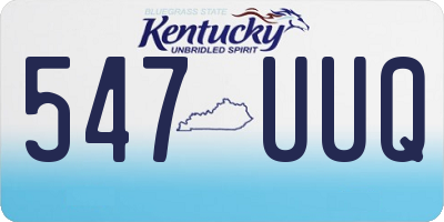 KY license plate 547UUQ