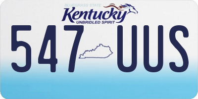 KY license plate 547UUS