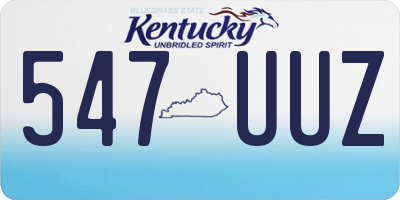 KY license plate 547UUZ