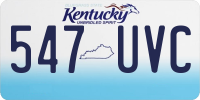 KY license plate 547UVC