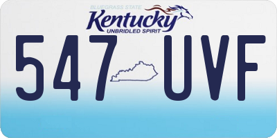 KY license plate 547UVF