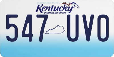 KY license plate 547UVO