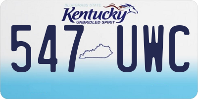 KY license plate 547UWC