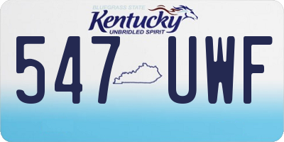 KY license plate 547UWF