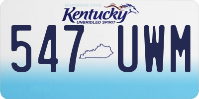 KY license plate 547UWM