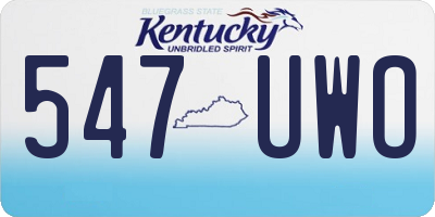 KY license plate 547UWO