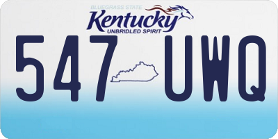 KY license plate 547UWQ