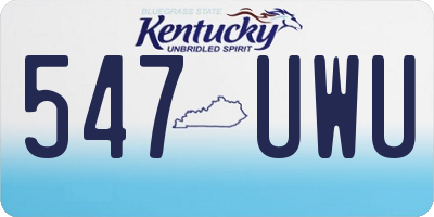 KY license plate 547UWU
