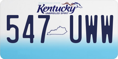 KY license plate 547UWW