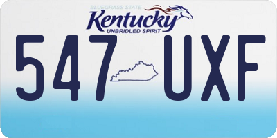 KY license plate 547UXF