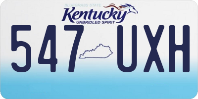 KY license plate 547UXH