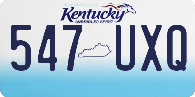 KY license plate 547UXQ