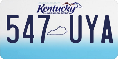 KY license plate 547UYA