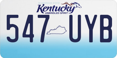 KY license plate 547UYB