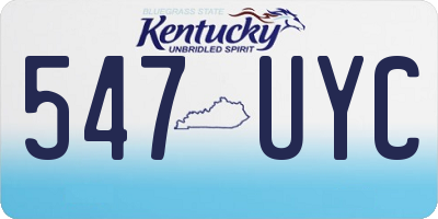 KY license plate 547UYC