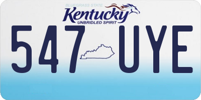 KY license plate 547UYE