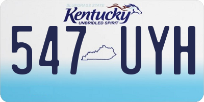 KY license plate 547UYH