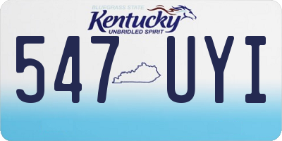 KY license plate 547UYI