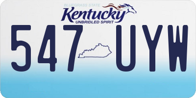 KY license plate 547UYW