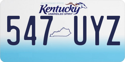 KY license plate 547UYZ