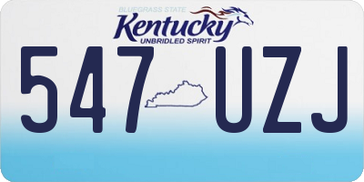 KY license plate 547UZJ