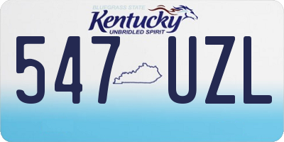 KY license plate 547UZL