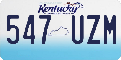 KY license plate 547UZM
