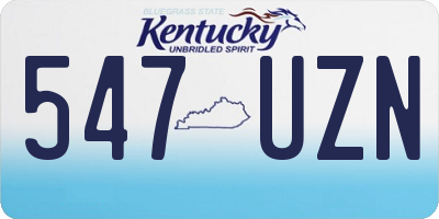 KY license plate 547UZN