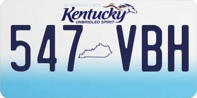 KY license plate 547VBH