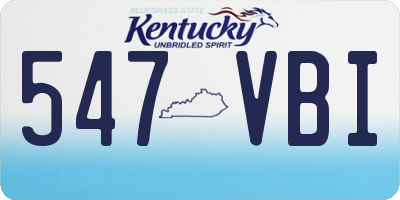 KY license plate 547VBI