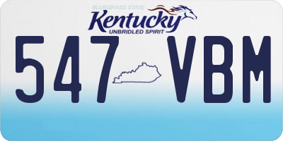 KY license plate 547VBM