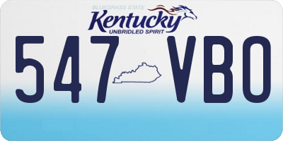 KY license plate 547VBO