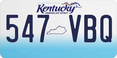 KY license plate 547VBQ