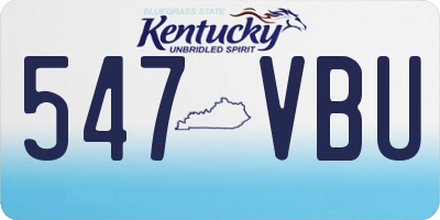 KY license plate 547VBU