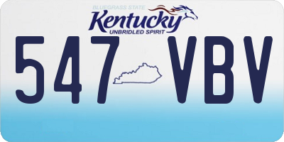 KY license plate 547VBV