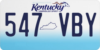 KY license plate 547VBY