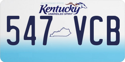 KY license plate 547VCB