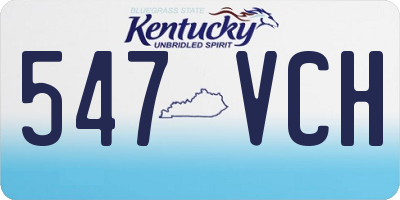KY license plate 547VCH