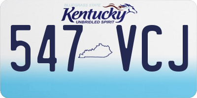 KY license plate 547VCJ