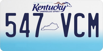 KY license plate 547VCM