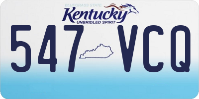 KY license plate 547VCQ