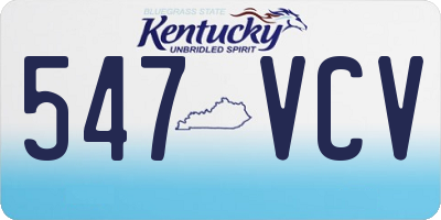 KY license plate 547VCV