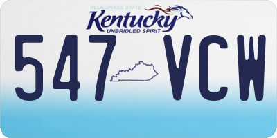 KY license plate 547VCW
