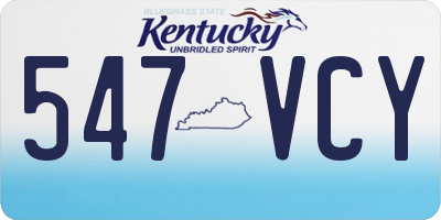 KY license plate 547VCY