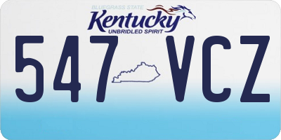KY license plate 547VCZ
