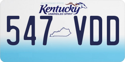 KY license plate 547VDD