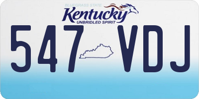 KY license plate 547VDJ