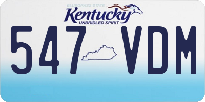 KY license plate 547VDM