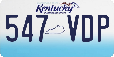 KY license plate 547VDP