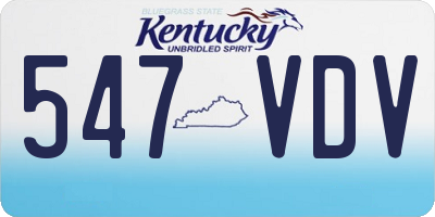 KY license plate 547VDV